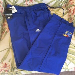 KU Adidas ClimaProof Rain/Training Pants